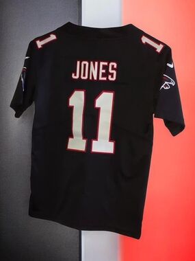 NFL Atlanta Falcons Black and White #11 Jersey W/Red Trim - Julio Jones